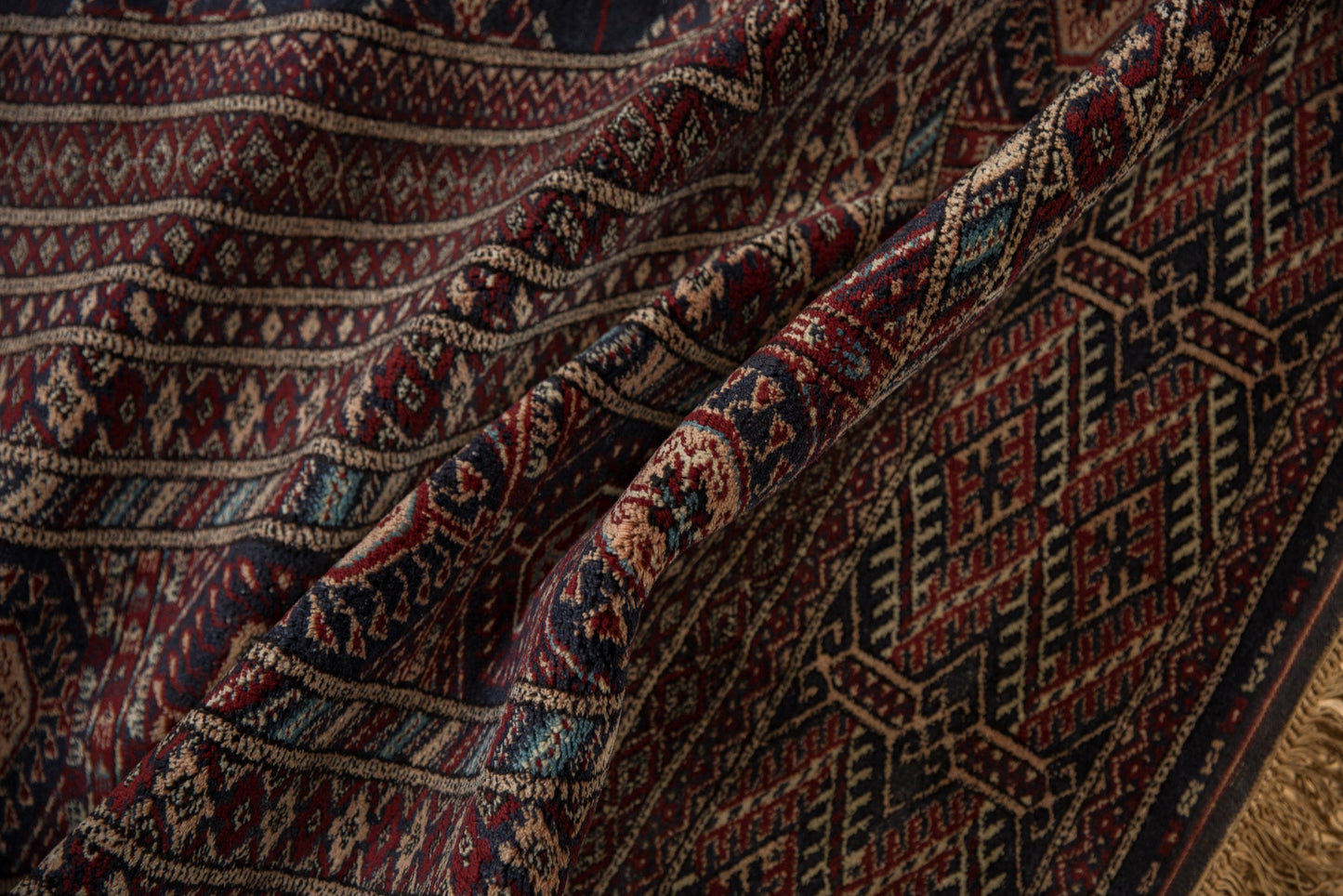 12x12.5 Vintage Fine Bokhara Square Carpet