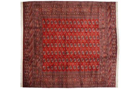 12.5x13 Vintage Fine Bokhara Square Carpet