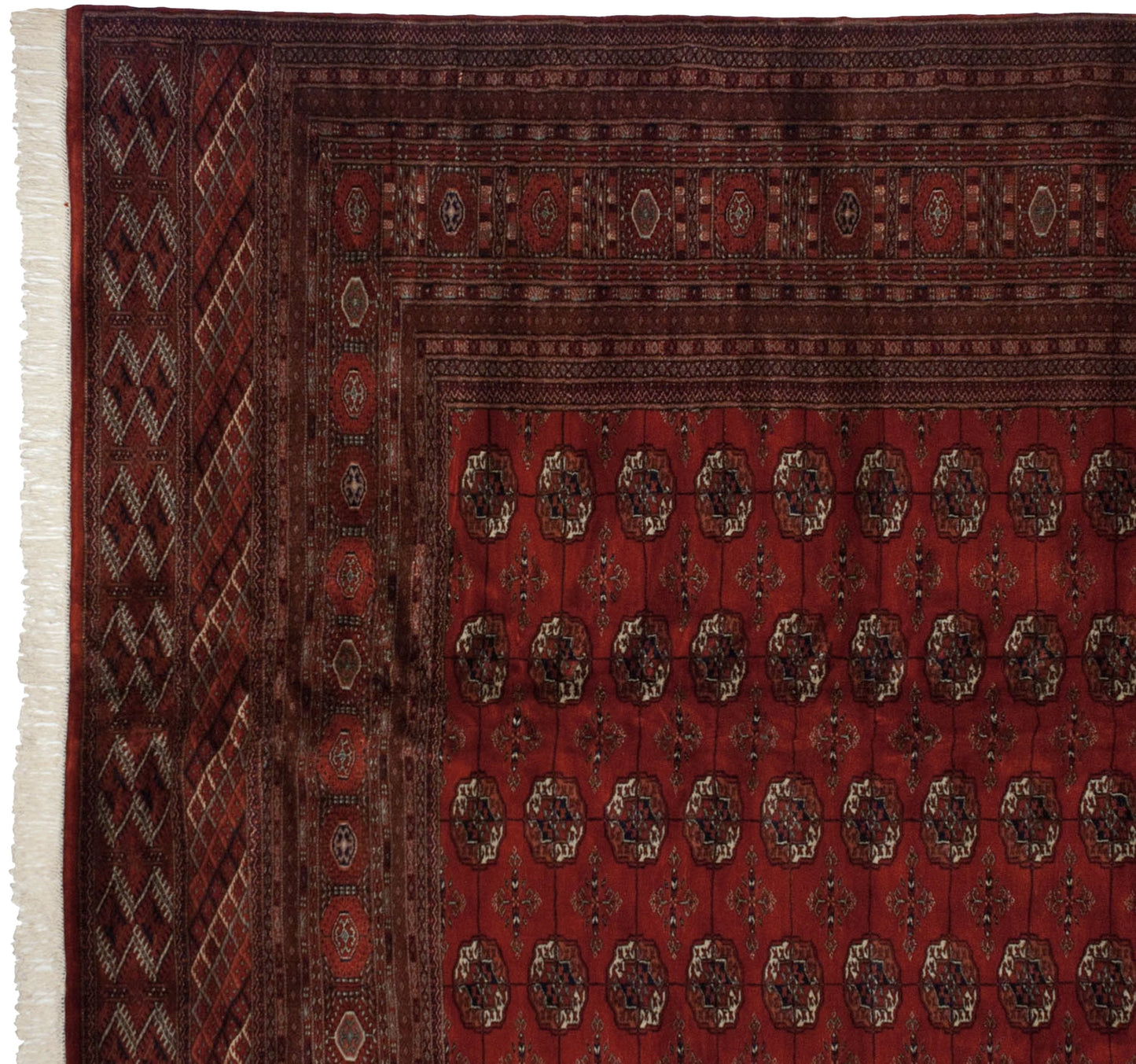 12.5x13 Vintage Fine Bokhara Square Carpet