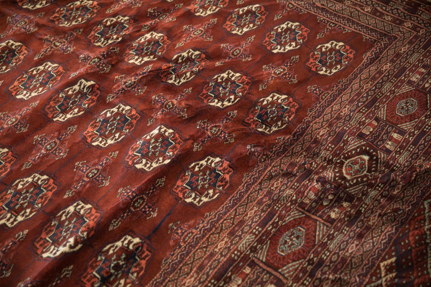 12x14.5 Vintage Fine Bokhara Carpet