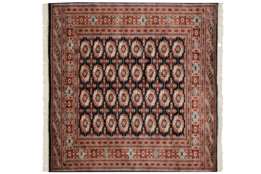 5.5x6 Vintage Fine Bokhara Square Carpet
