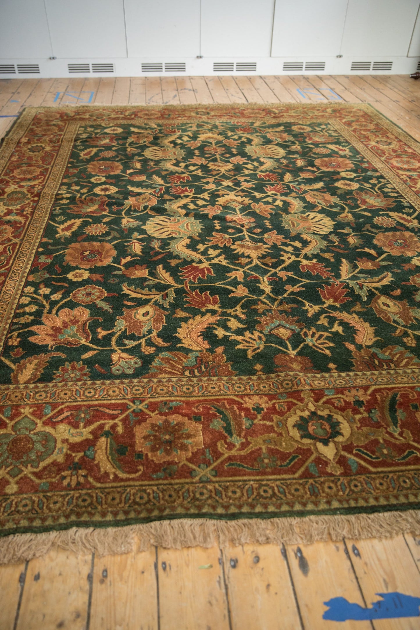 9x11.5 Vintage Indian Serapi Design Carpet
