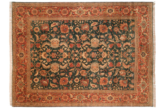 9x11.5 Vintage Indian Serapi Design Carpet