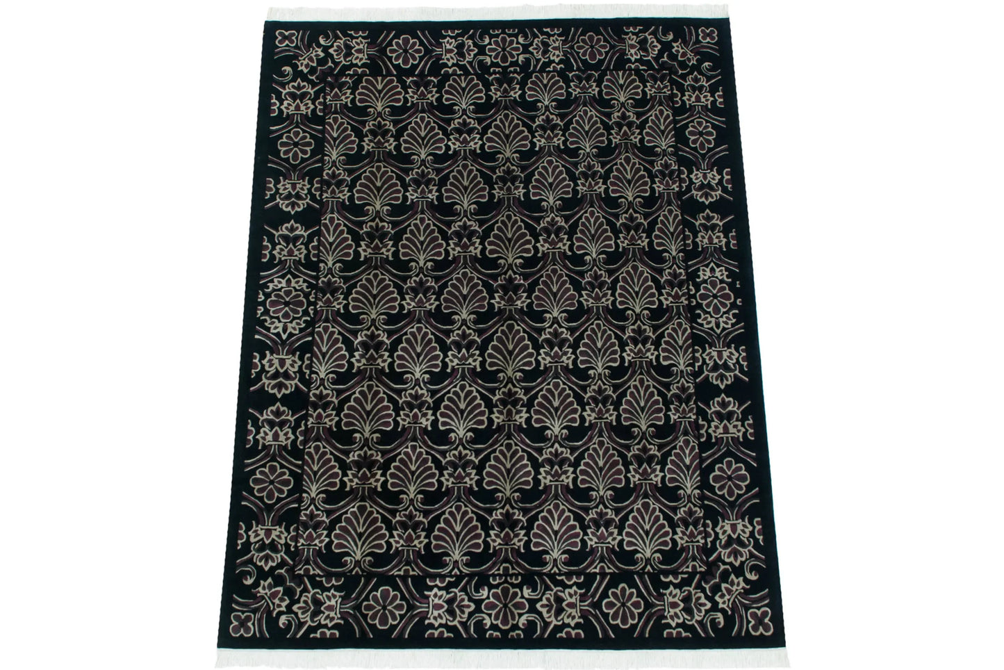 7.5x10 Vintage Indian Damask Design Carpet