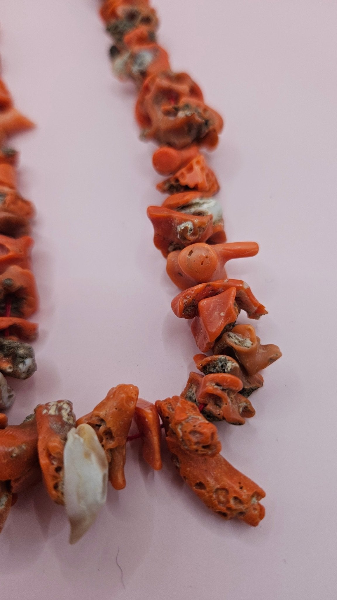 Mediterranean Red Coral Beads – 51g Natural Chunk Strand for Jewelry Making, 20"