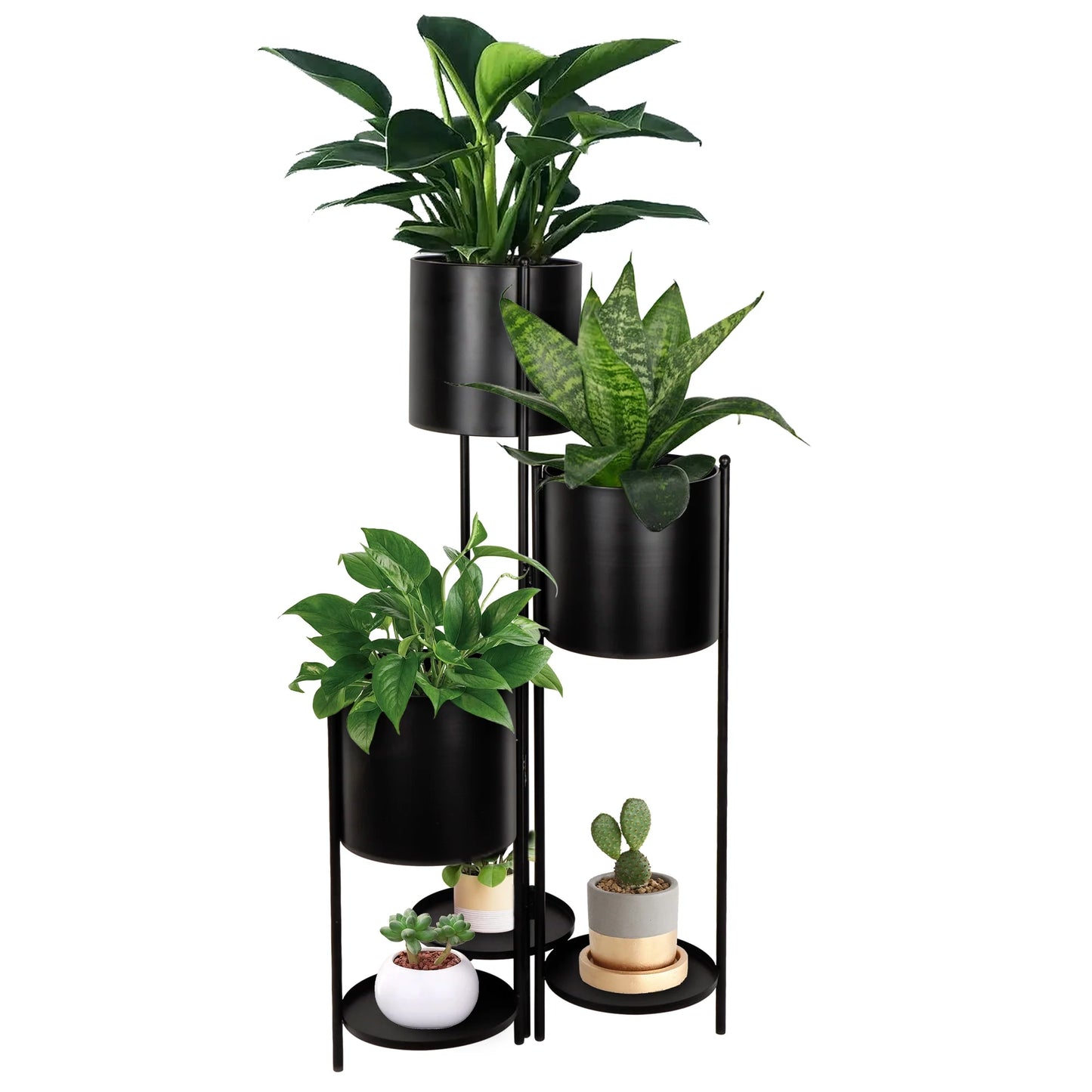 35.5'' High Metal Plant Stand 6 Tier 6 Potted Indoor Flower Pot Stand Holder