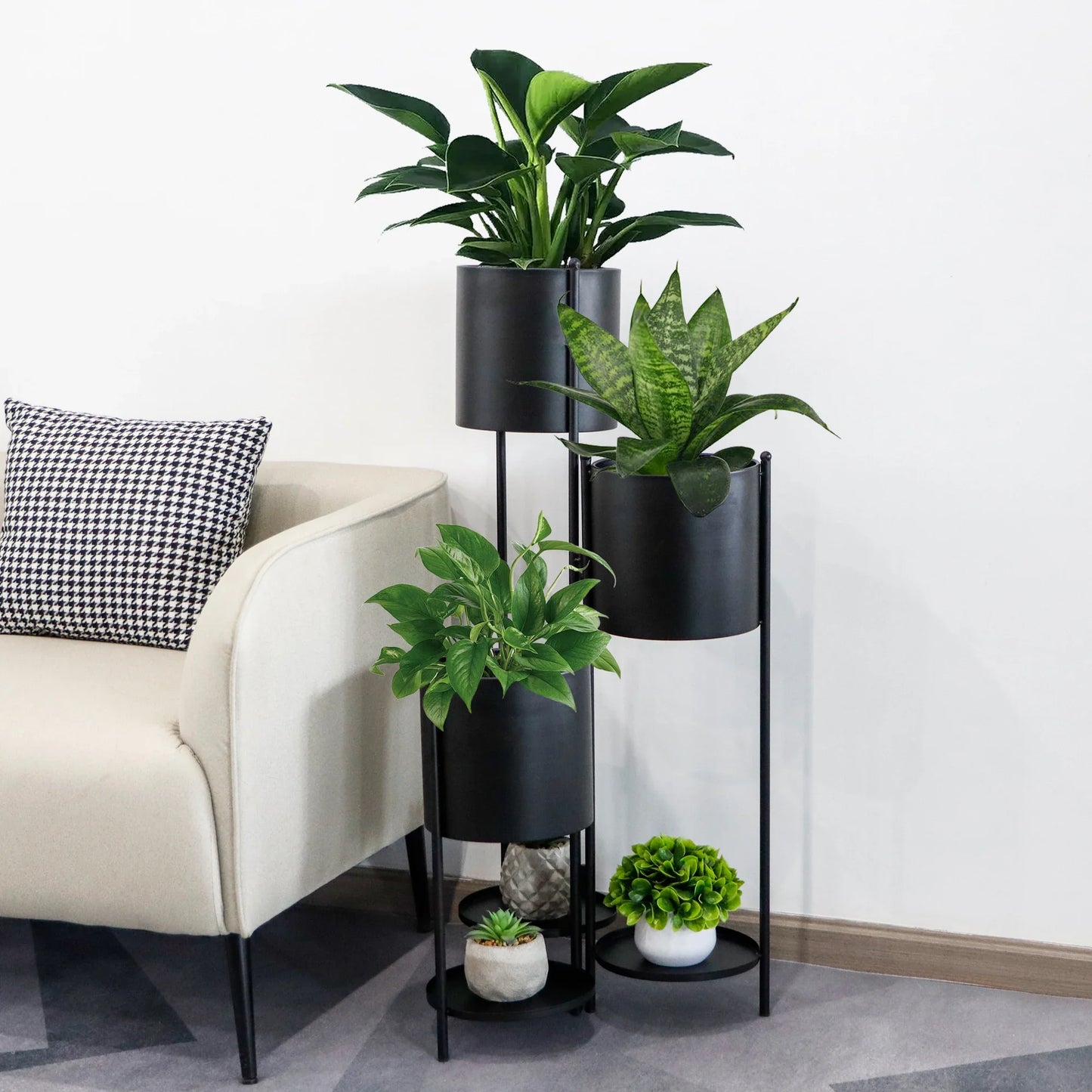 35.5'' High Metal Plant Stand 6 Tier 6 Potted Indoor Flower Pot Stand Holder