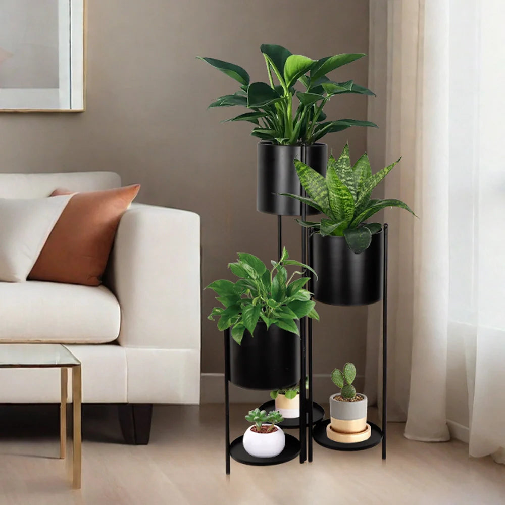 35.5'' High Metal Plant Stand 6 Tier 6 Potted Indoor Flower Pot Stand Holder