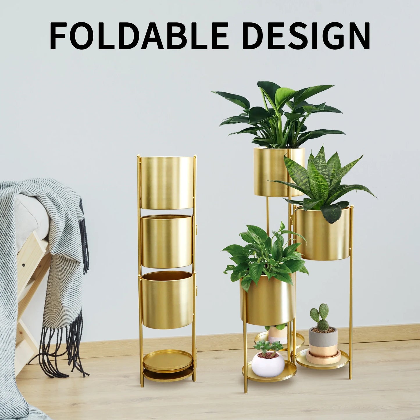 35.5'' High Metal Plant Stand 6 Tier 6 Potted Indoor Flower Pot Stand Holder