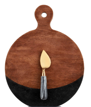 Mud Pie Natural Round Board Set