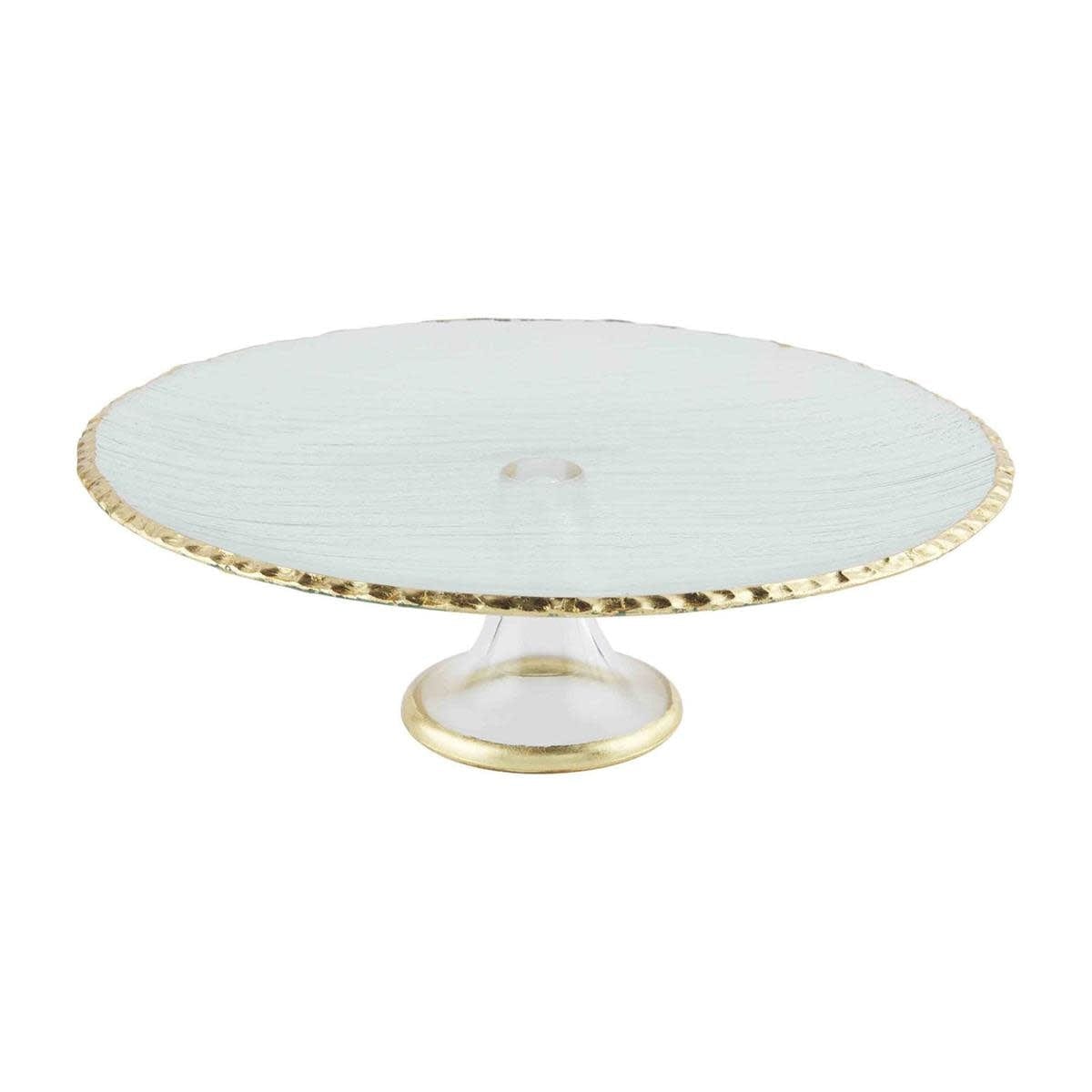 Mud Pie Glass With Gold Cake Stand