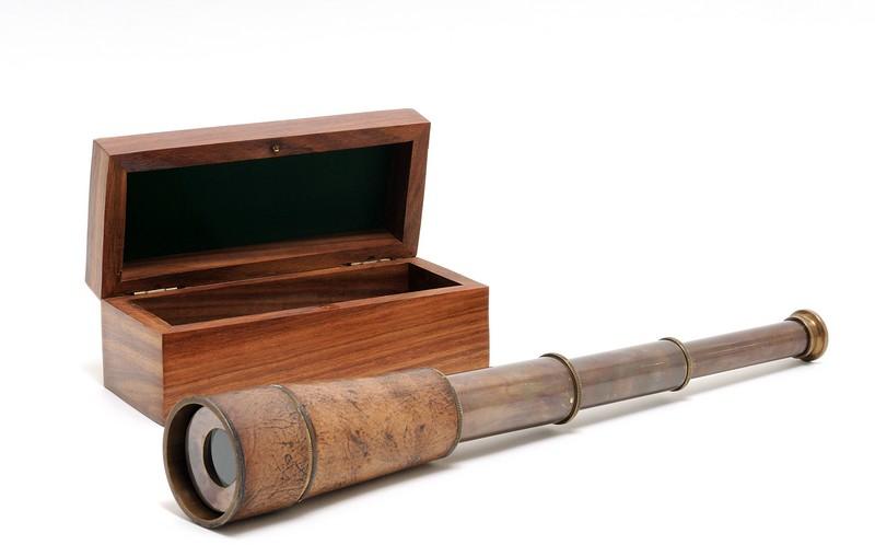 Harbormaster Brass Spyglass with Rosewood Display Box