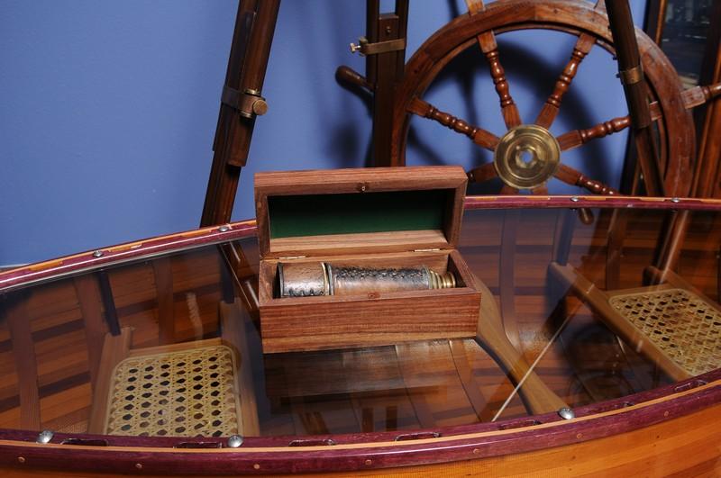 Harbormaster Brass Spyglass with Rosewood Display Box