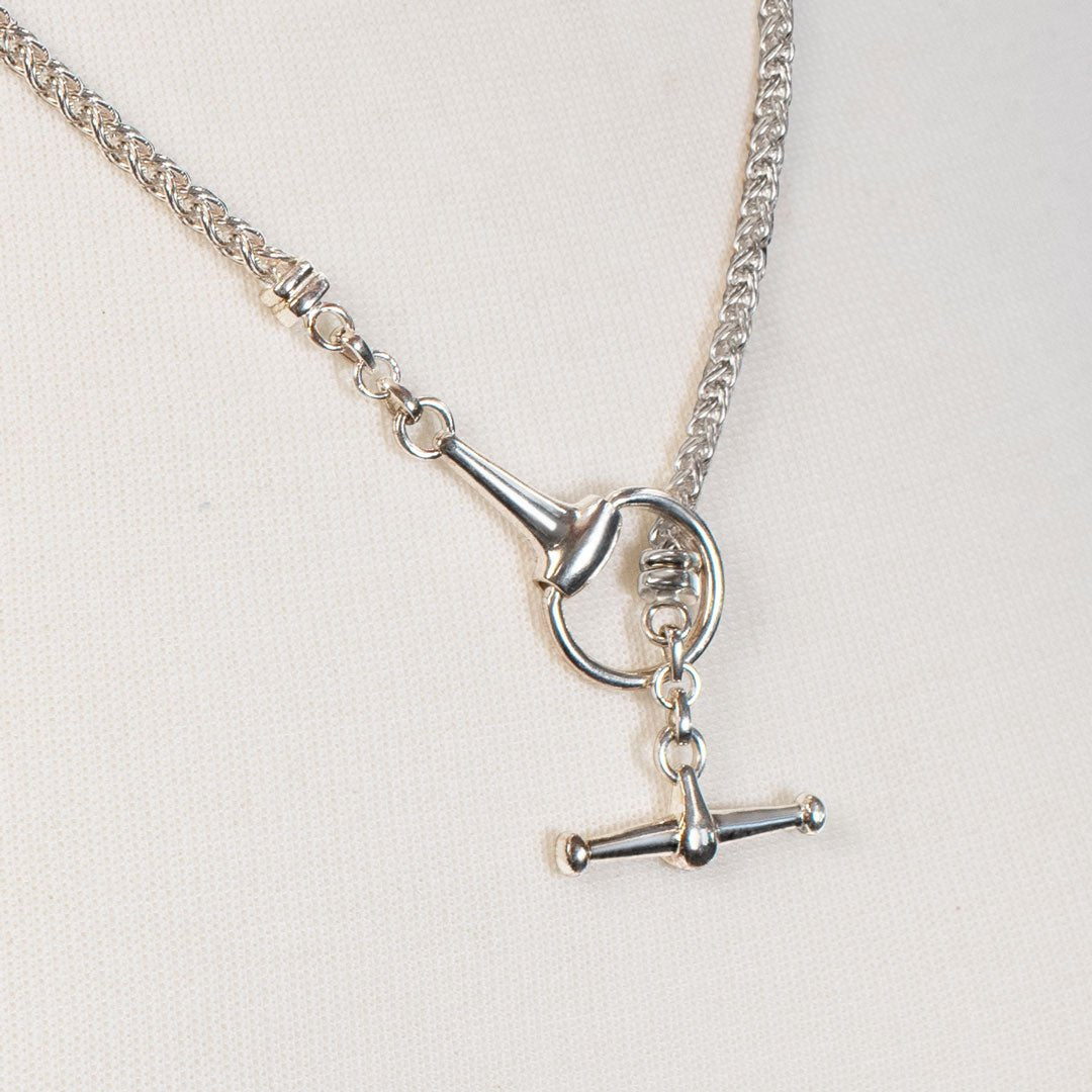 Odeza - Horse Bit Toggle Equestrian Necklace in Silver
