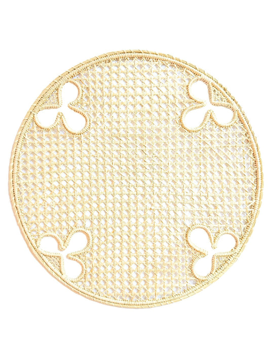 Handwoven Olive Motif Iraca Charger