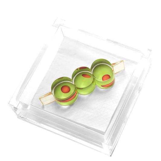 Olives Acrylic Cocktail Napkin Holder
