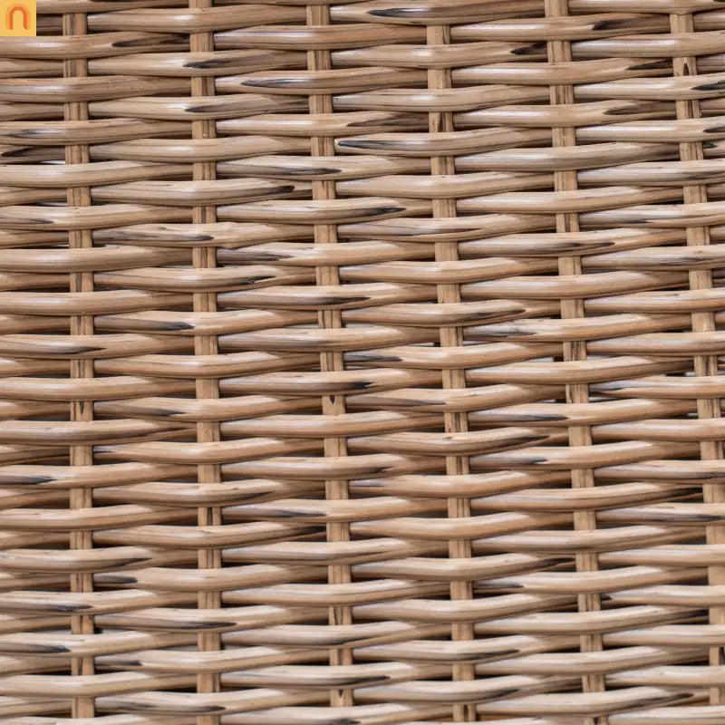 Outdoor Bench Acacia Wood Teak Finish Brown Wicker