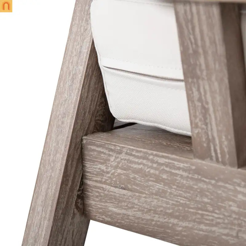 Outdoor Club Chair Acacia Wood Light Brown Deep Seat 400 LB 28.5in