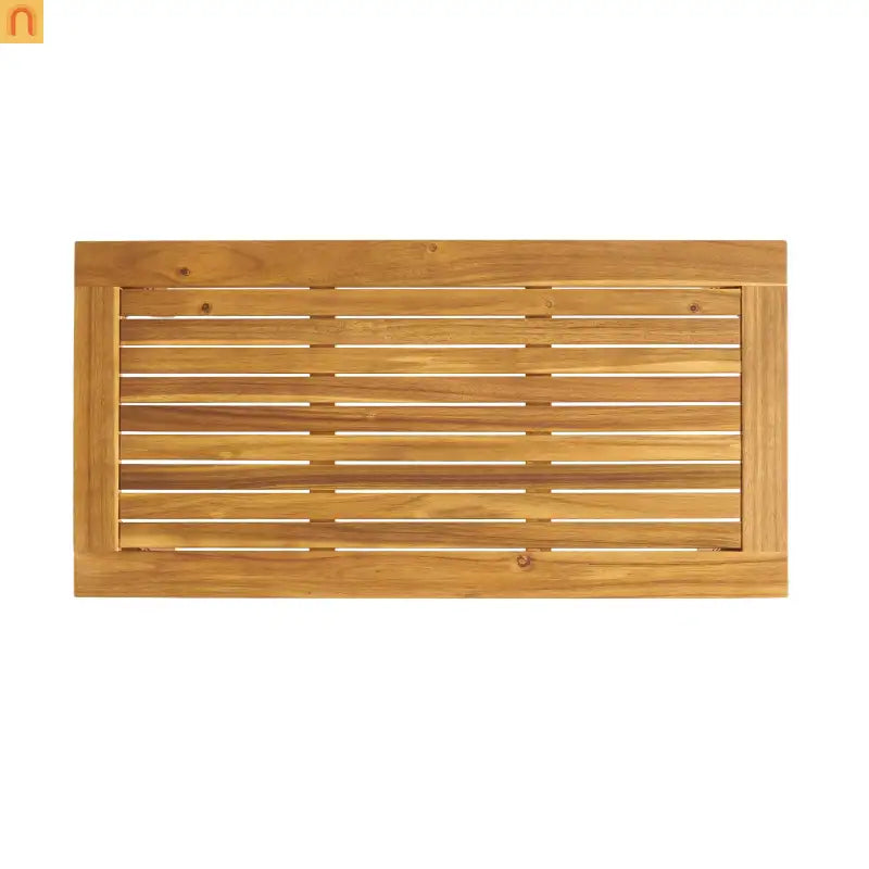 Outdoor Set Modern Teak Acacia Wood Cushions Water Resistant 51in Long