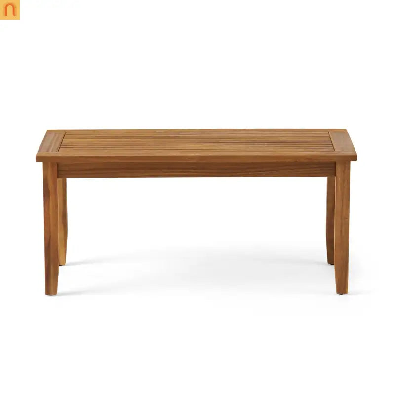 Outdoor Set Modern Teak Acacia Wood Cushions Water Resistant 51in Long