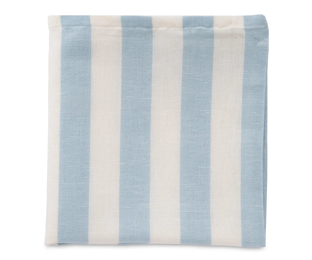 Harbor Stripe Cotton-Linen Pillow Covers – Blue & White, Set of Two
