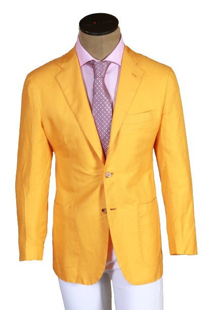 Kiton Birdseye Cotton-Linen Sport Jacket