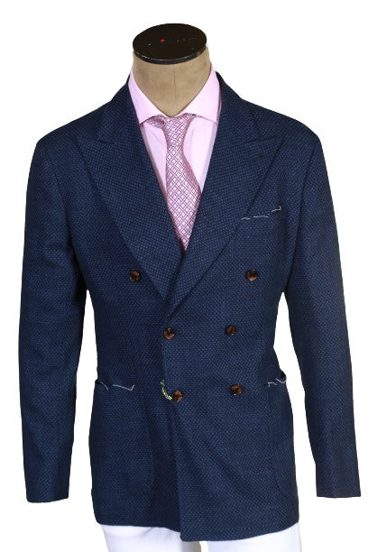 Sartorio Birdseye Virgin Wool Double Breasted Sport Jacket