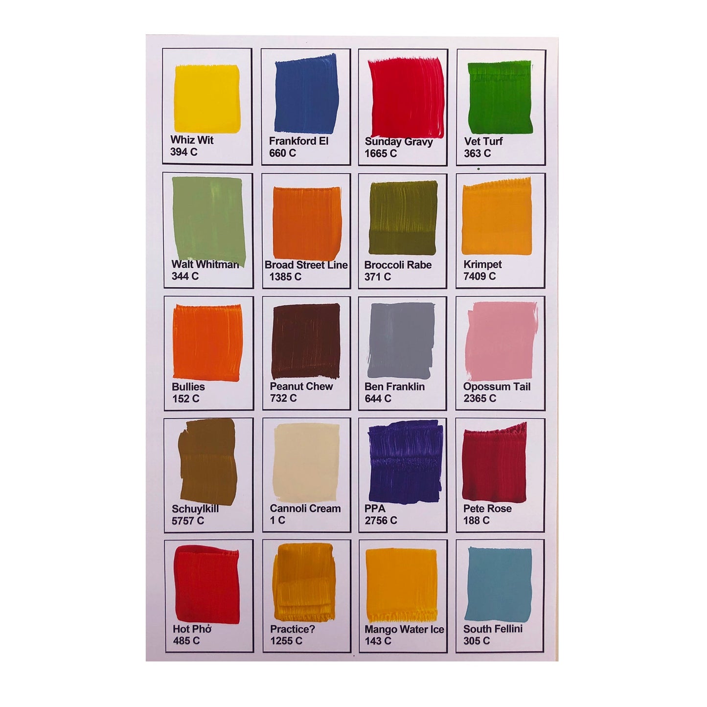 Palette of Philadelphia Hand Painted Print 11x17 (limited edition)