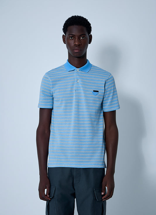 Prada Men Logo Motif Polo Shirt