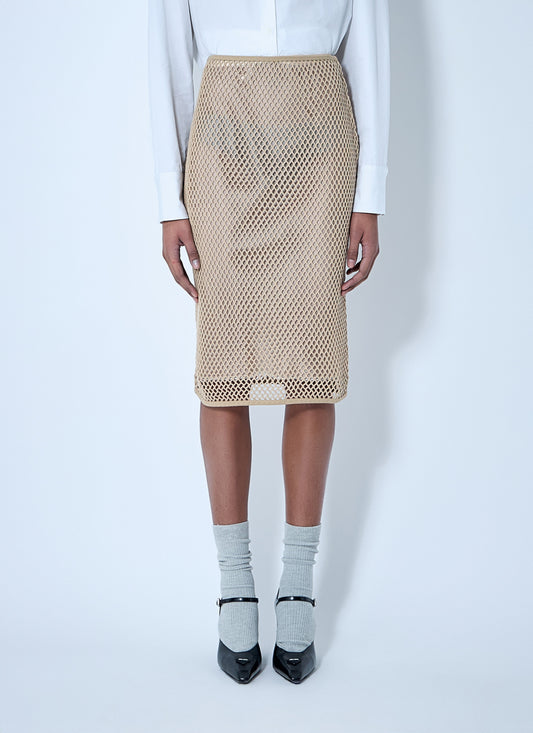 Prada Women Crochet Midi Skirt