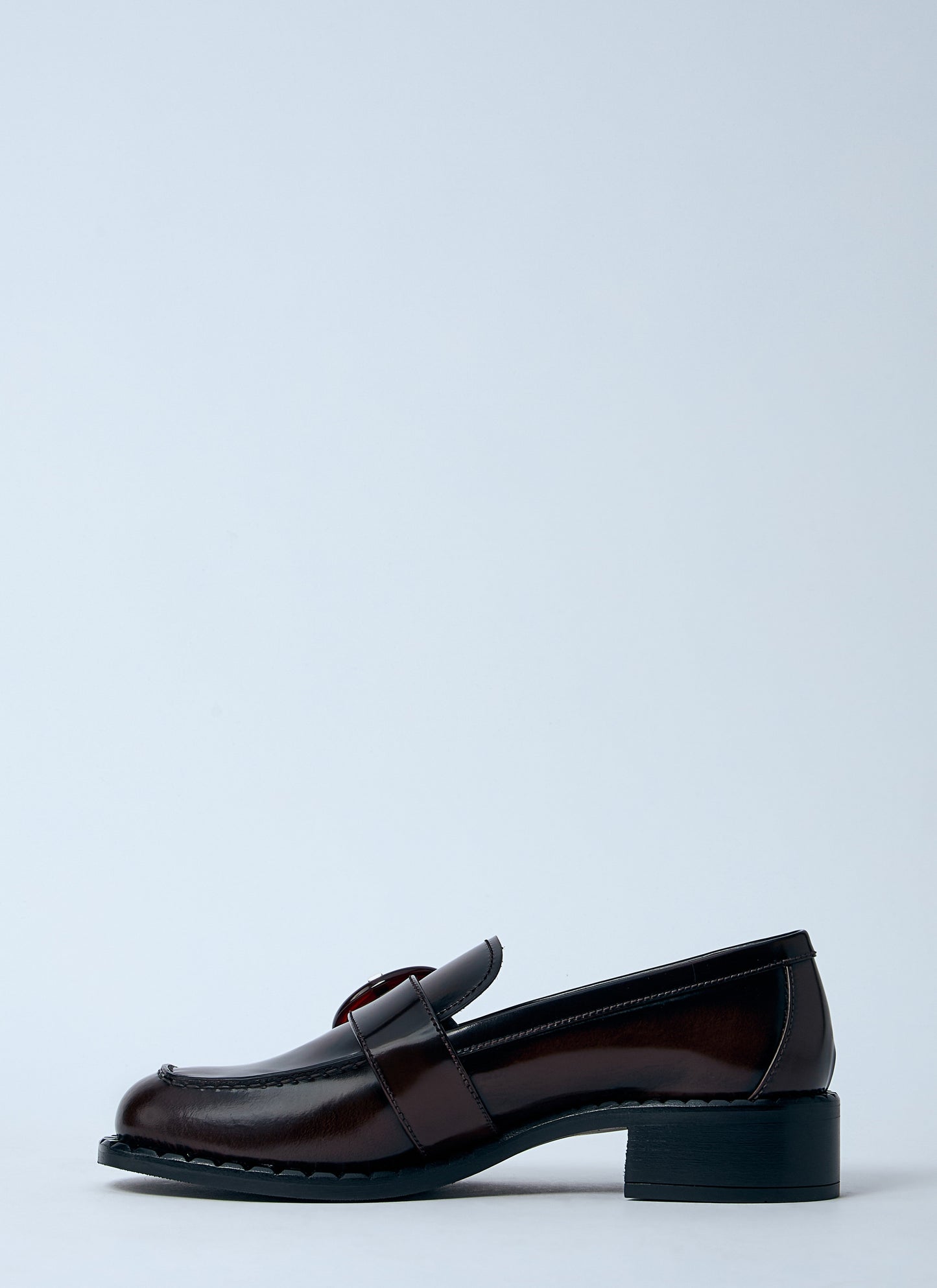 Prada Sienna Brushed Leather Loafers