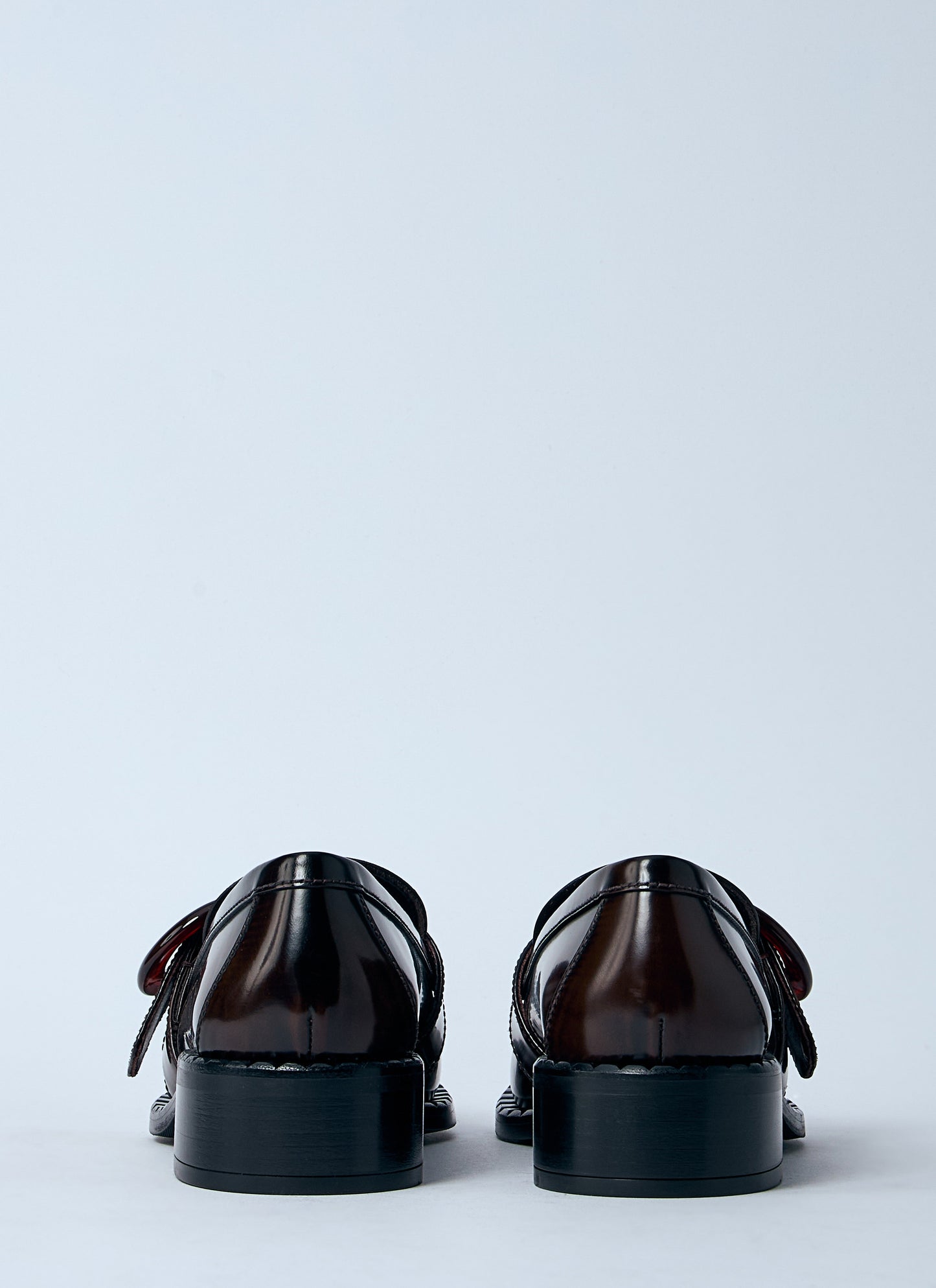 Prada Sienna Brushed Leather Loafers