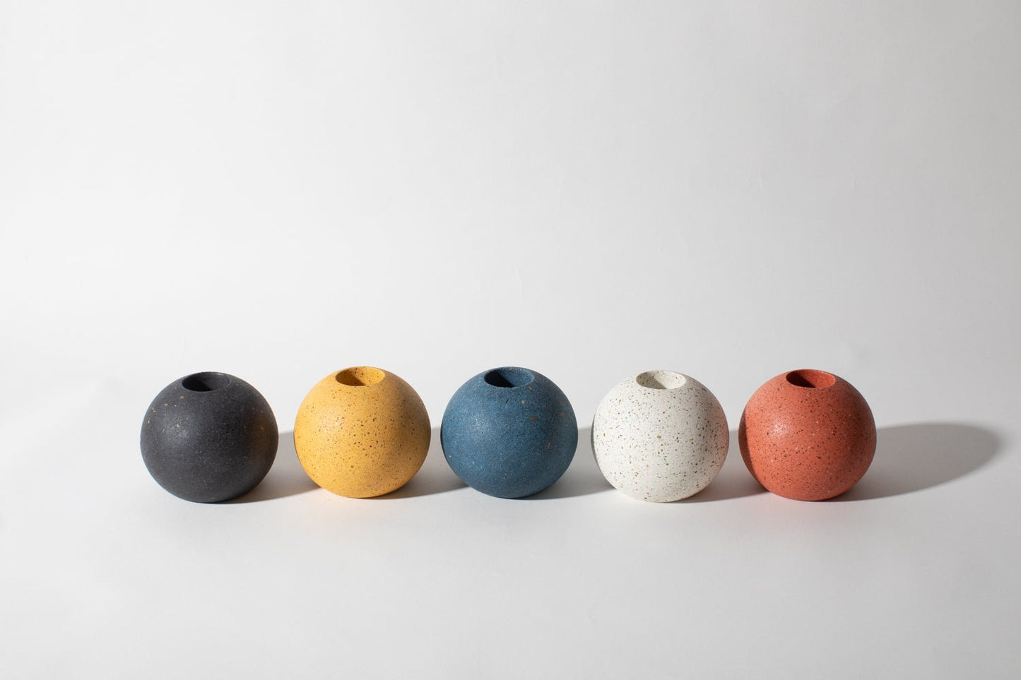 Sphere Candlestick Holder | Cobalt Terrazzo