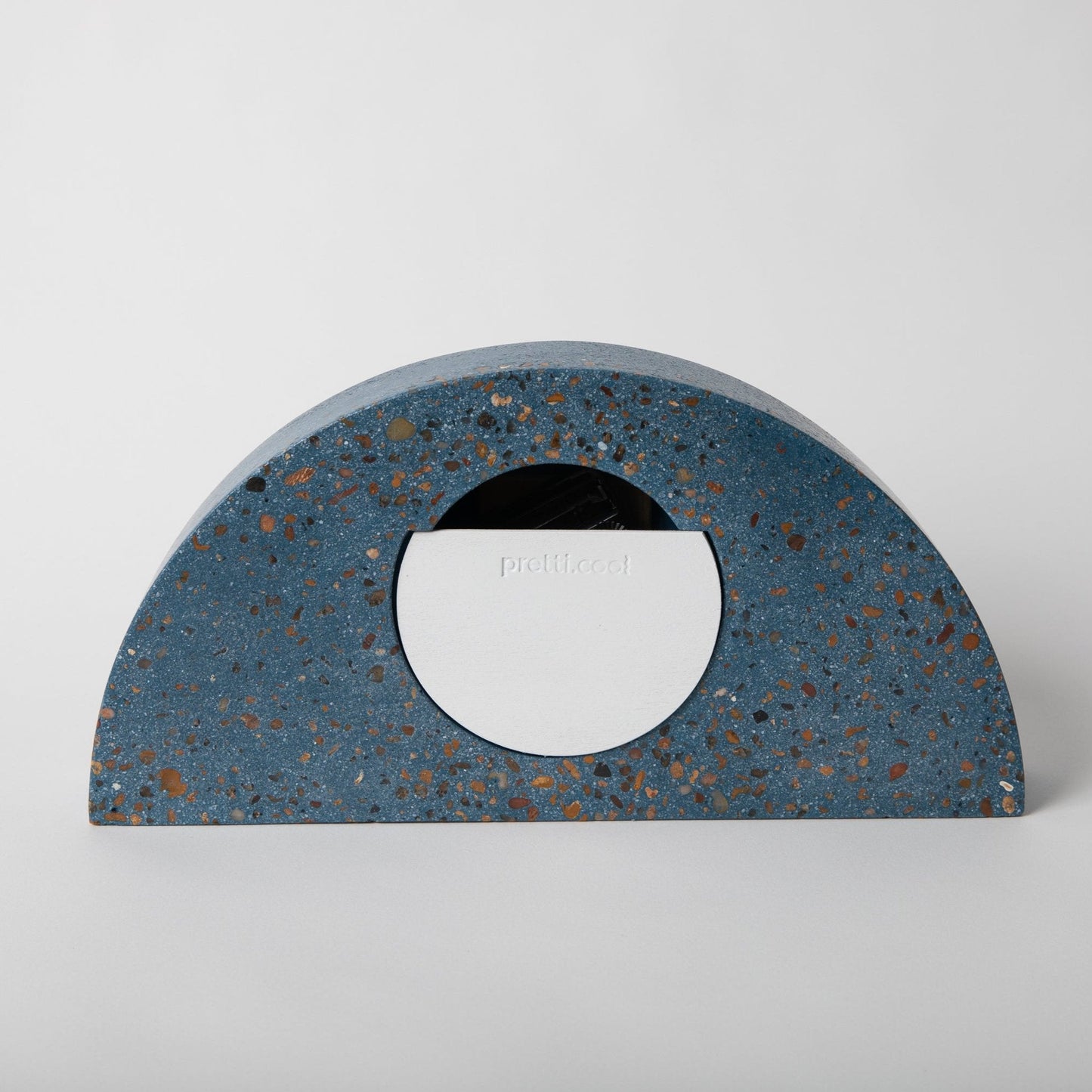 Mantle Clock | Chunky Cobalt Terrazzo