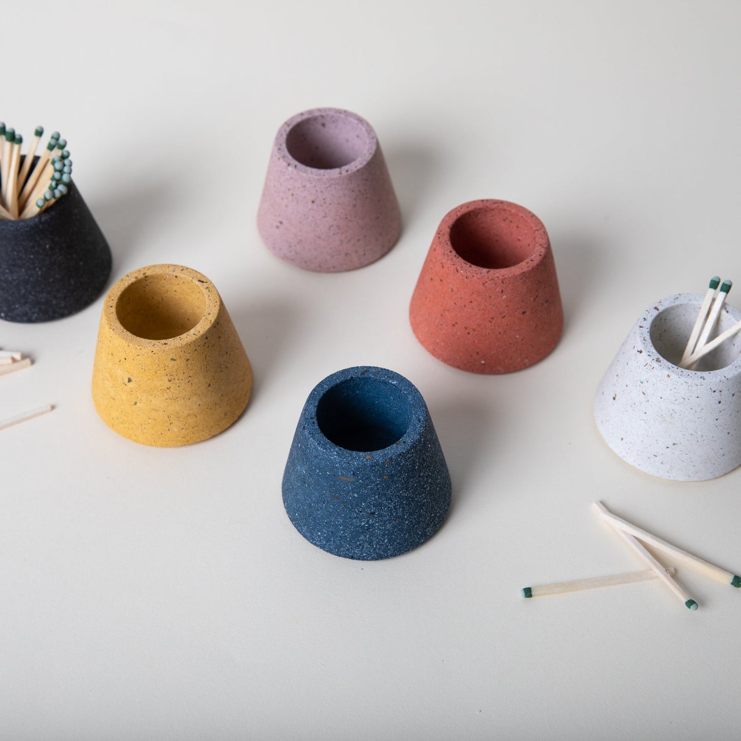 Matchstick Holder | White Terrazzo