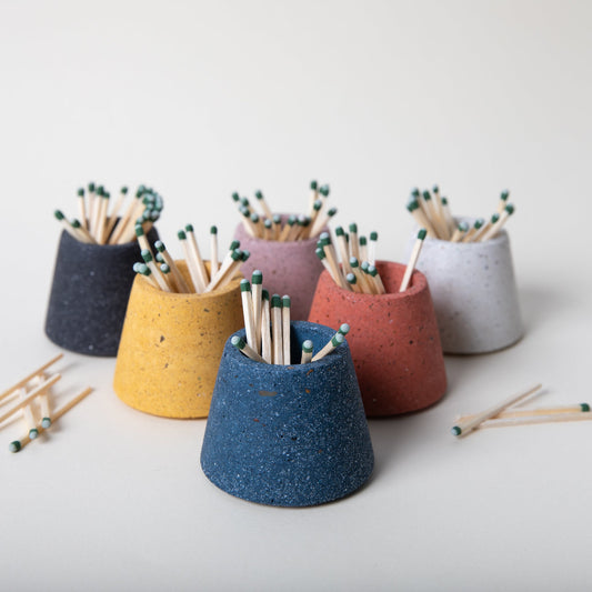 Matchstick Holder | Black Terrazzo
