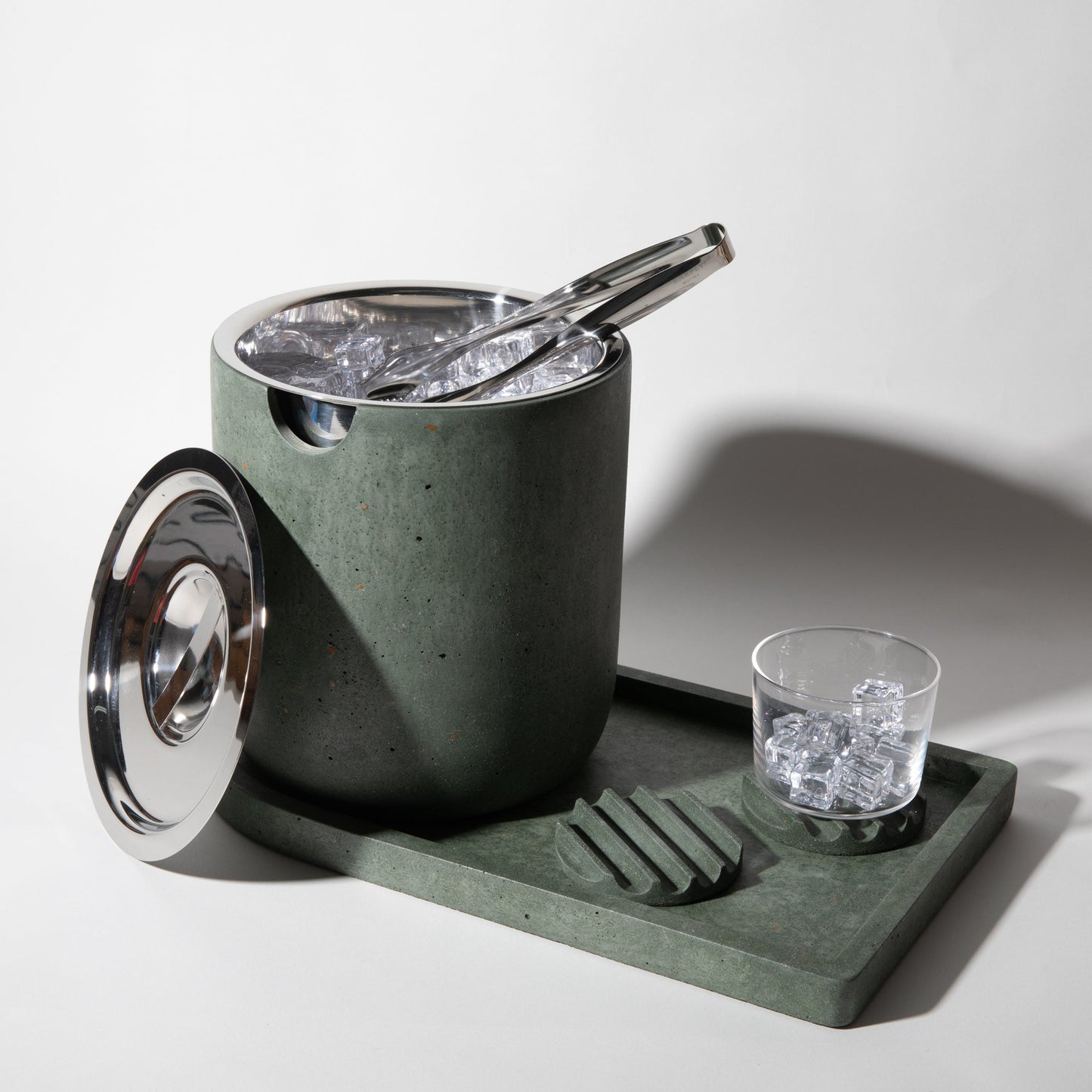 Ice Bucket | Dark Green Terrazzo