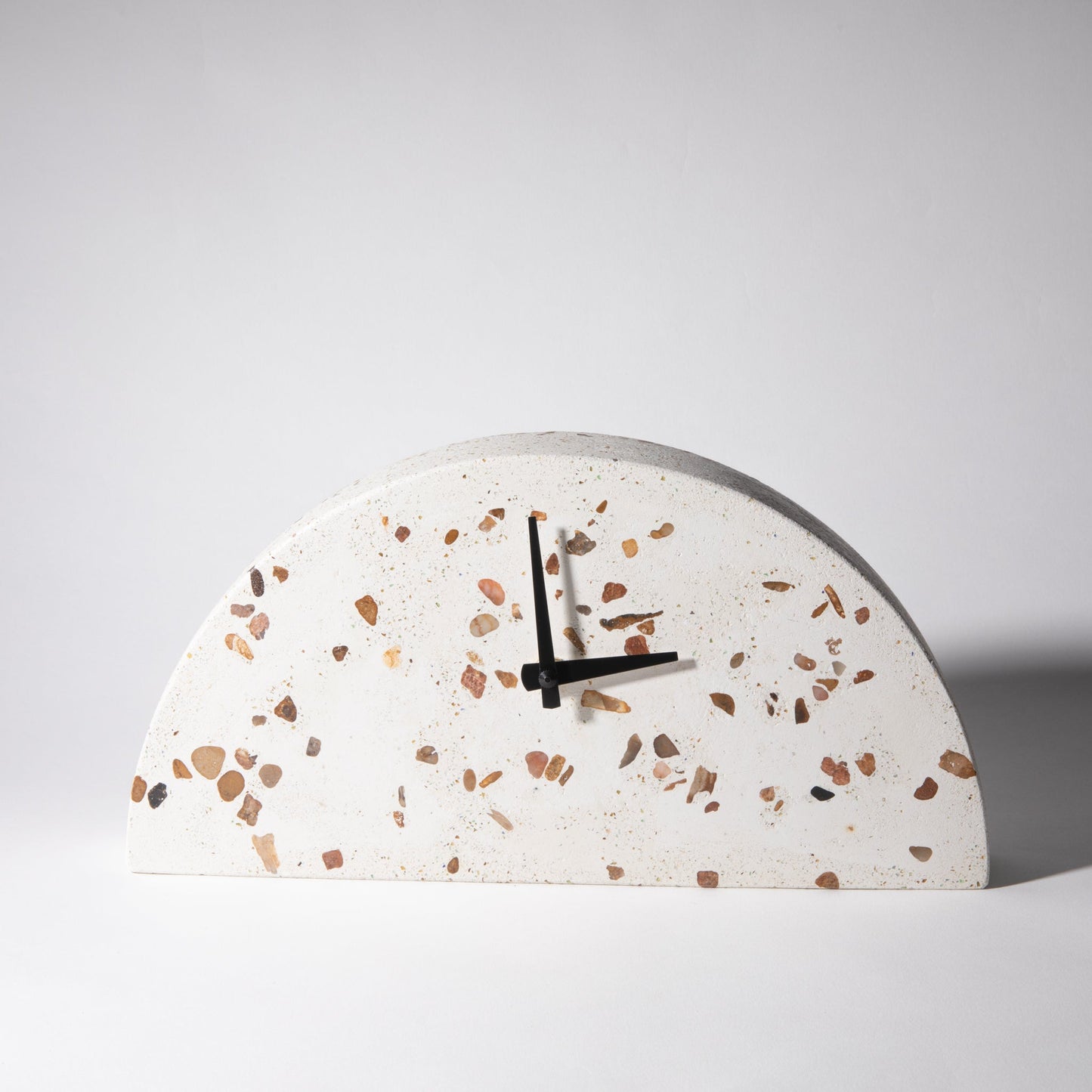 Mantle Clock | Chunky White Terrazzo