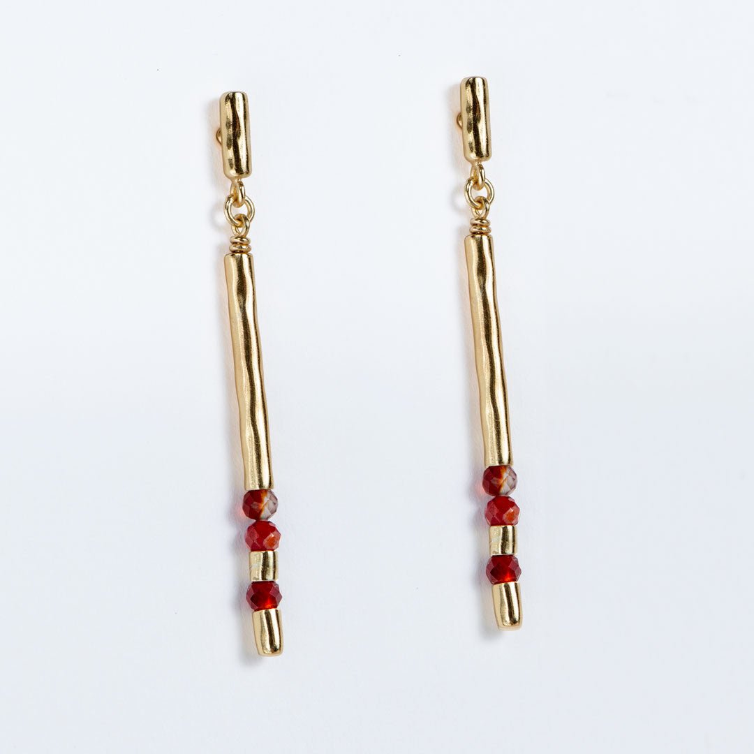 Prism - Linea Carnelian Equestrian Earring