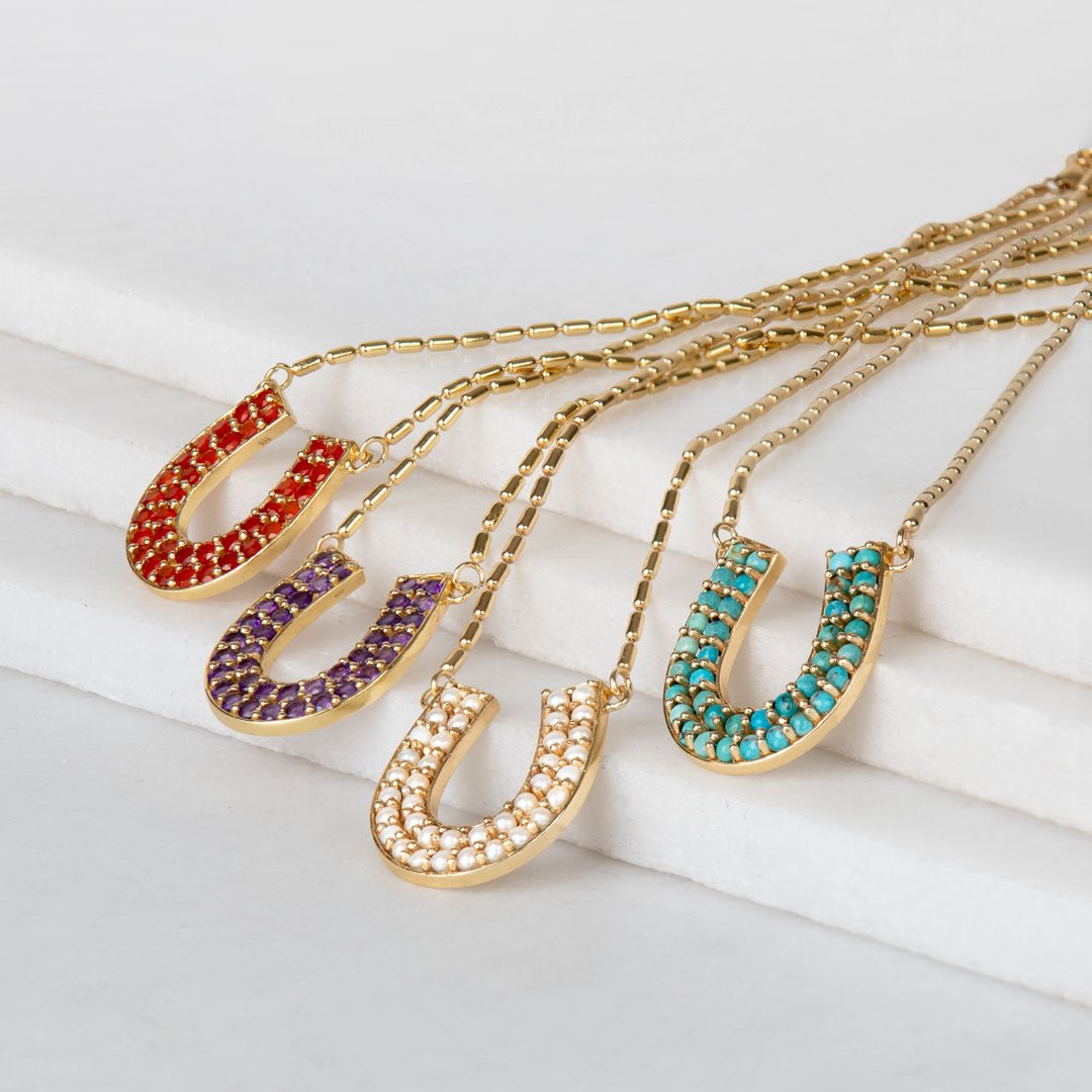Prism - Pearl Horseshoe Coin Earring