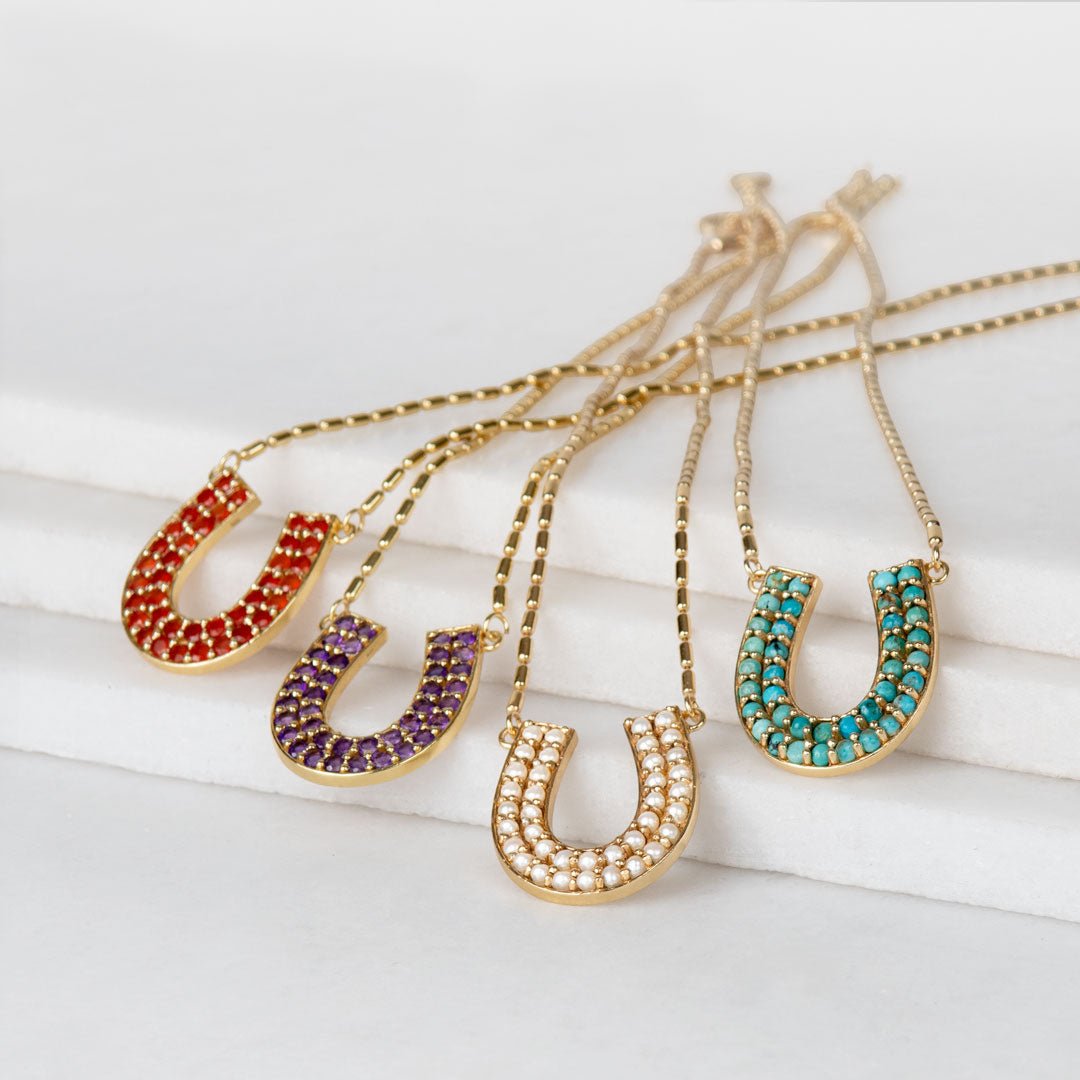 Prism - Pearl Horseshoe Coin Equestrian Bracelet