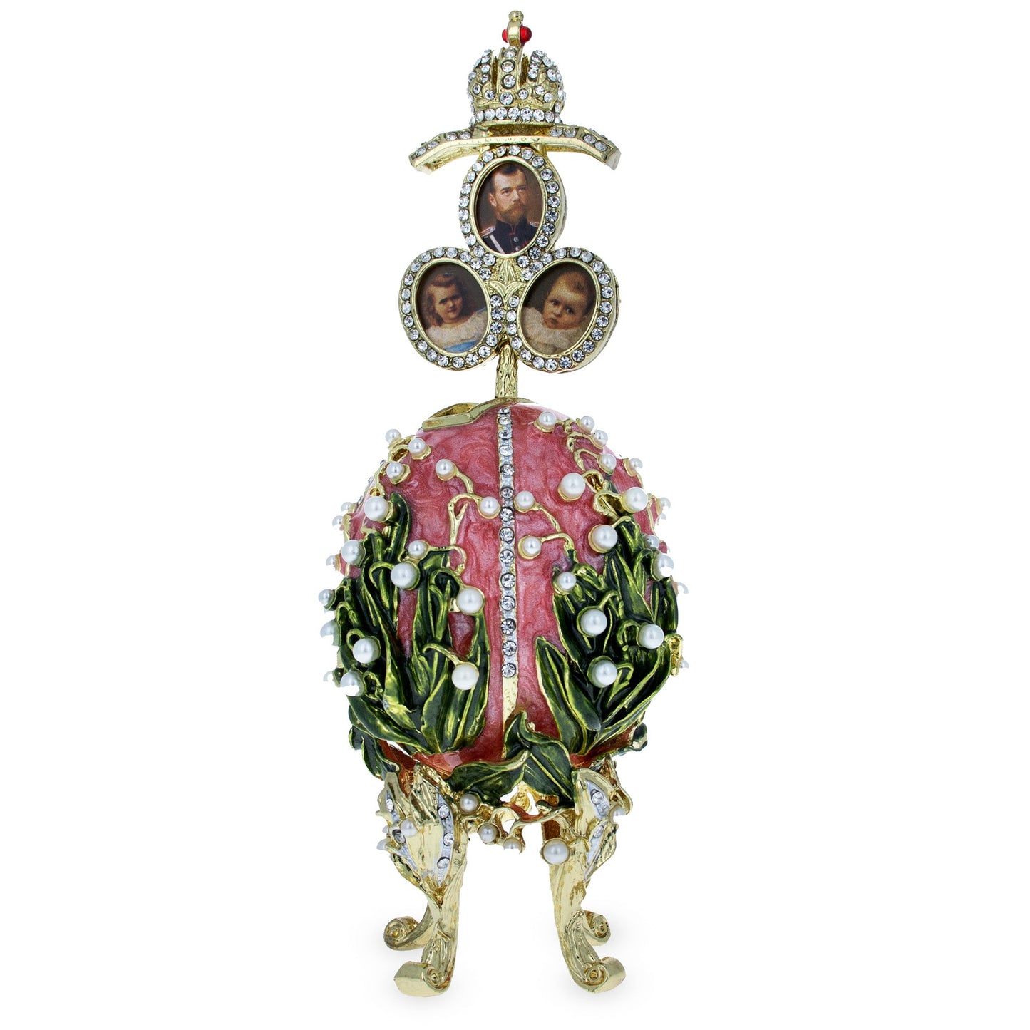 1898 Lilies of the Valley Musical Royal Imperial Easter Egg 6.3 Inches