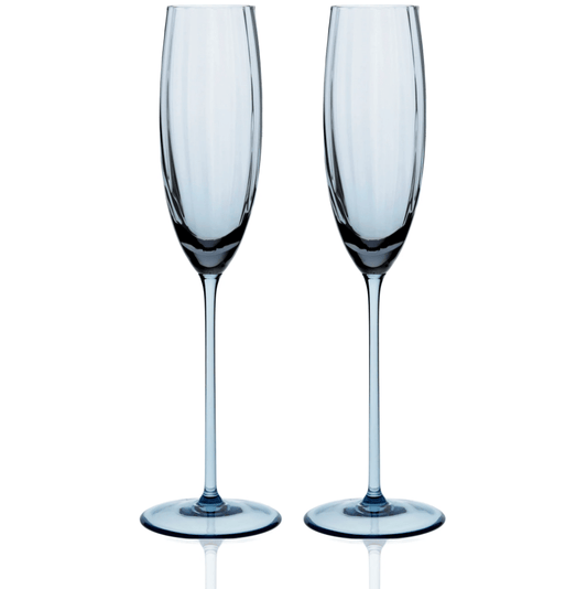 Quinn Mouth-Blown Crystal Glassware – Premium Coastal Entertaining (Ocean Blue)
