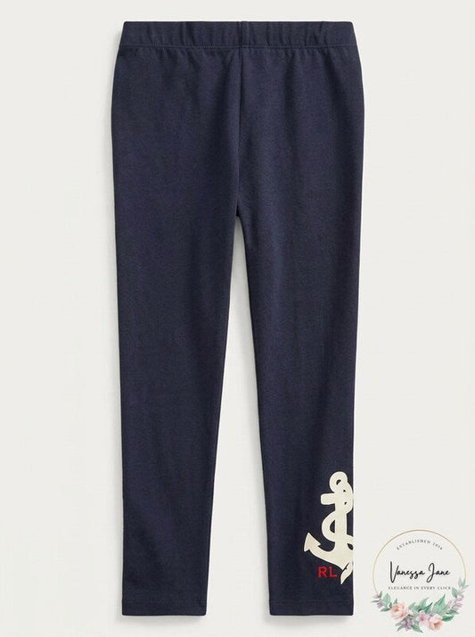 Polo Ralph Lauren Toddler Girls Anchor Stretch Jersey Legging, Size 4T