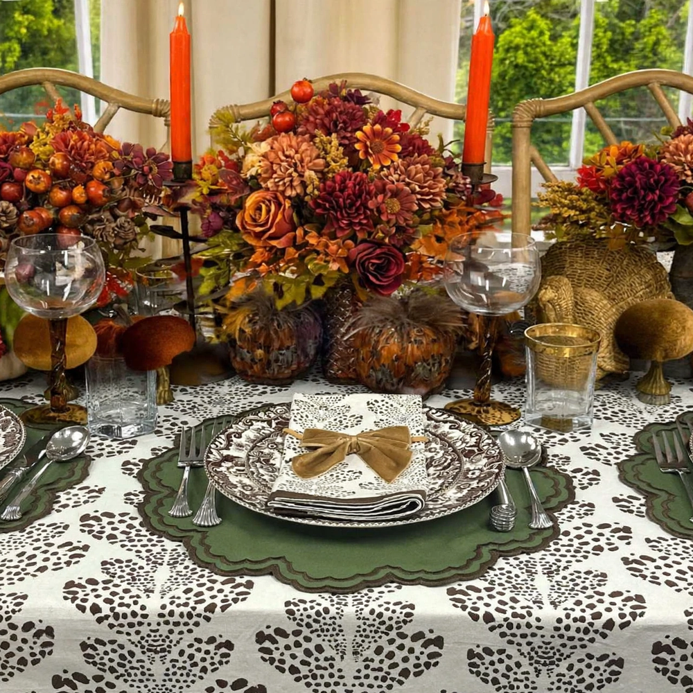 The Bettina Placemat - Fern and Cocoa (Set of 4)