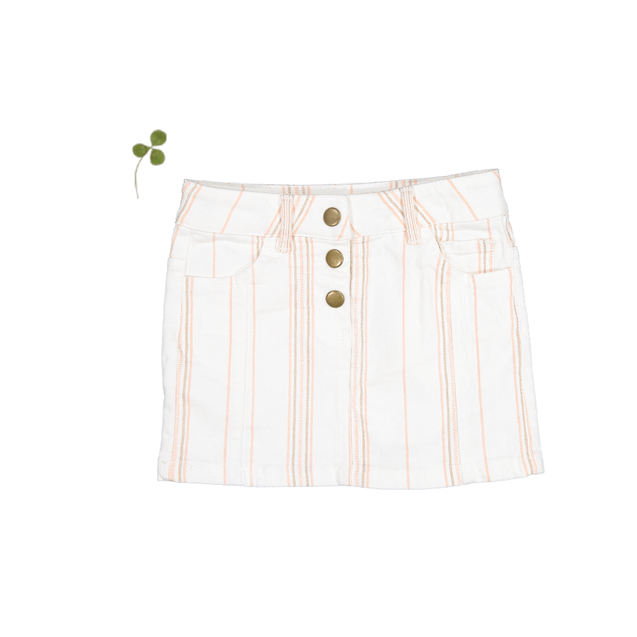 The Denim Skirt - Rose Stripe