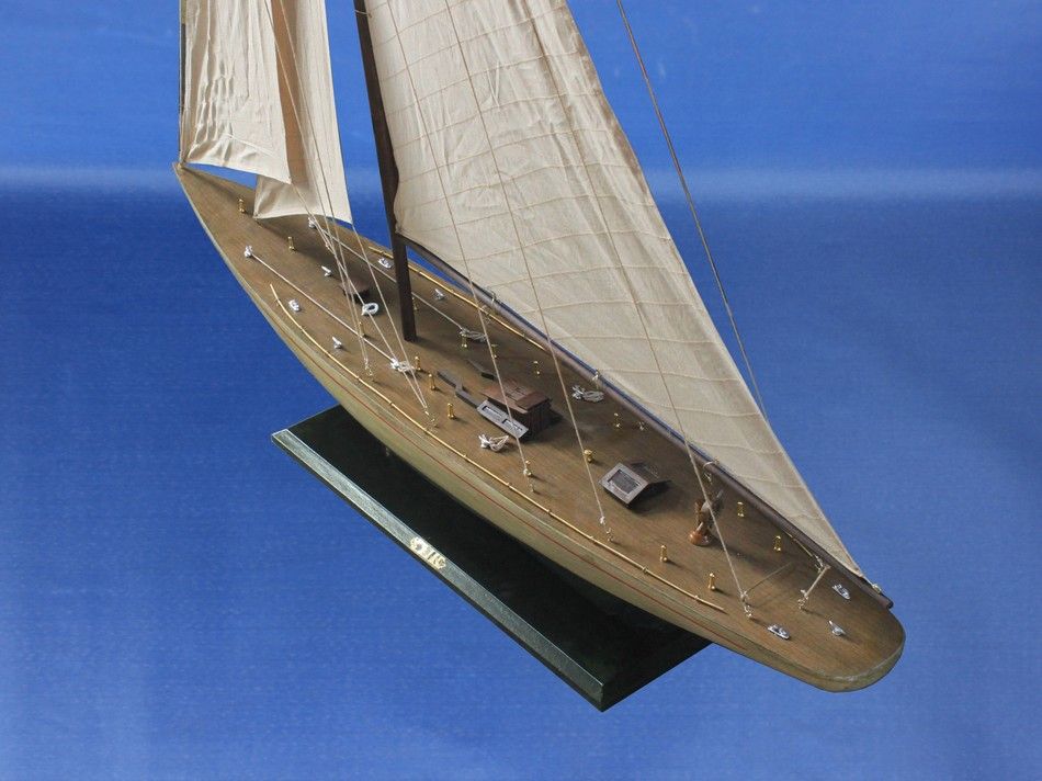 Wooden Rustic Enterprise Model Sailboat Decoration 60""