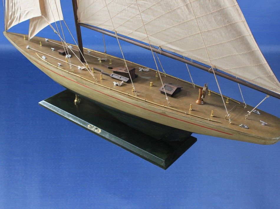 Wooden Rustic Enterprise Model Sailboat Decoration 60""