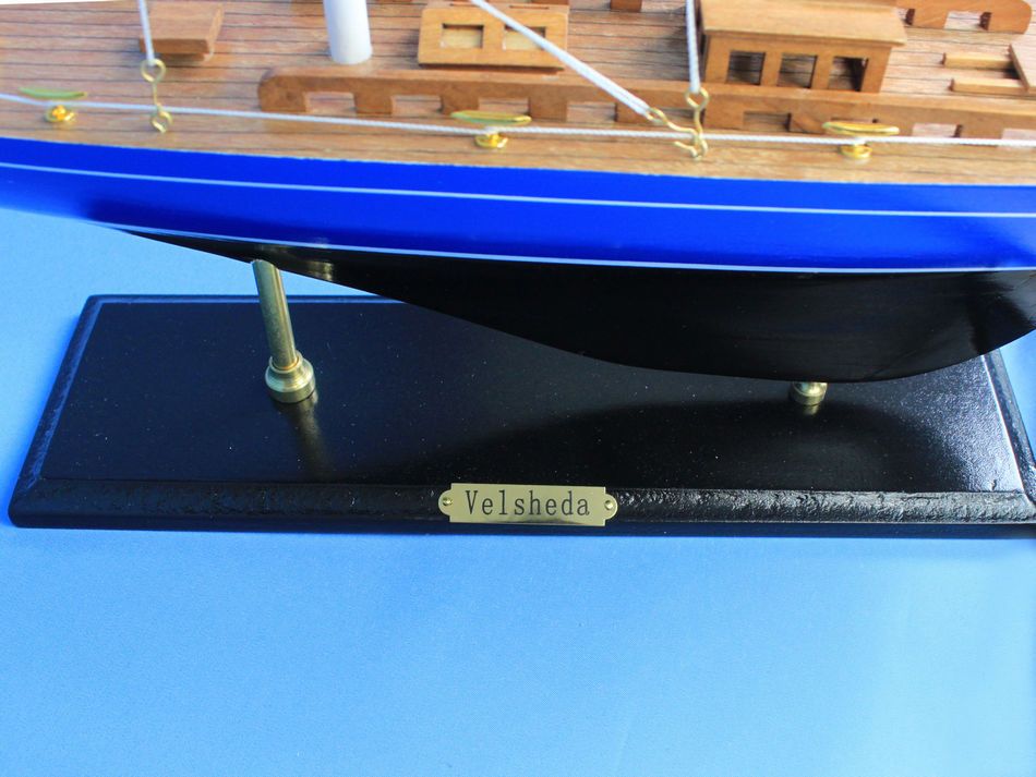 Wooden Velsheda Model Sailboat Decoration 35""