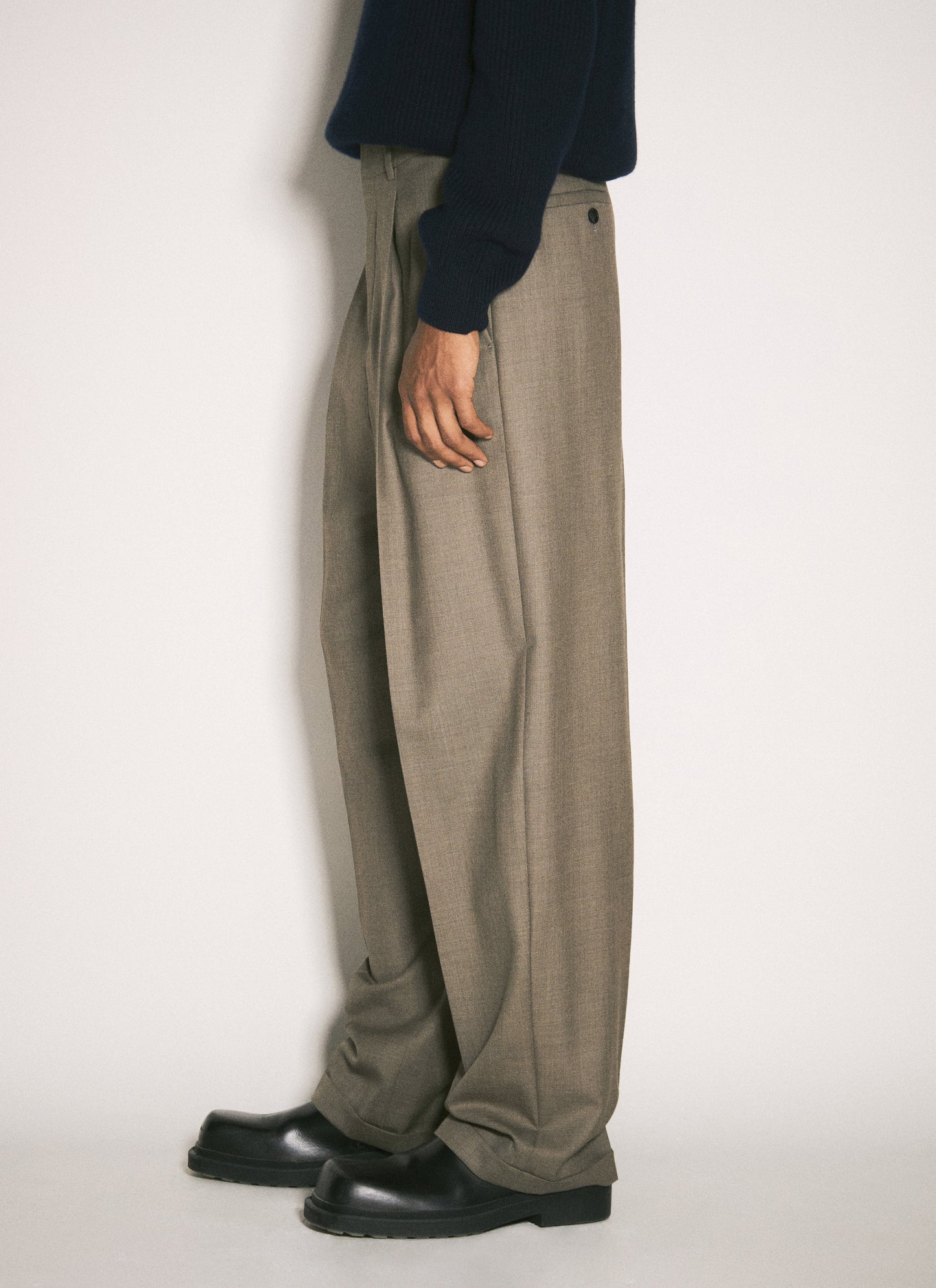 Saint Laurent Men Wool Tailored Pants